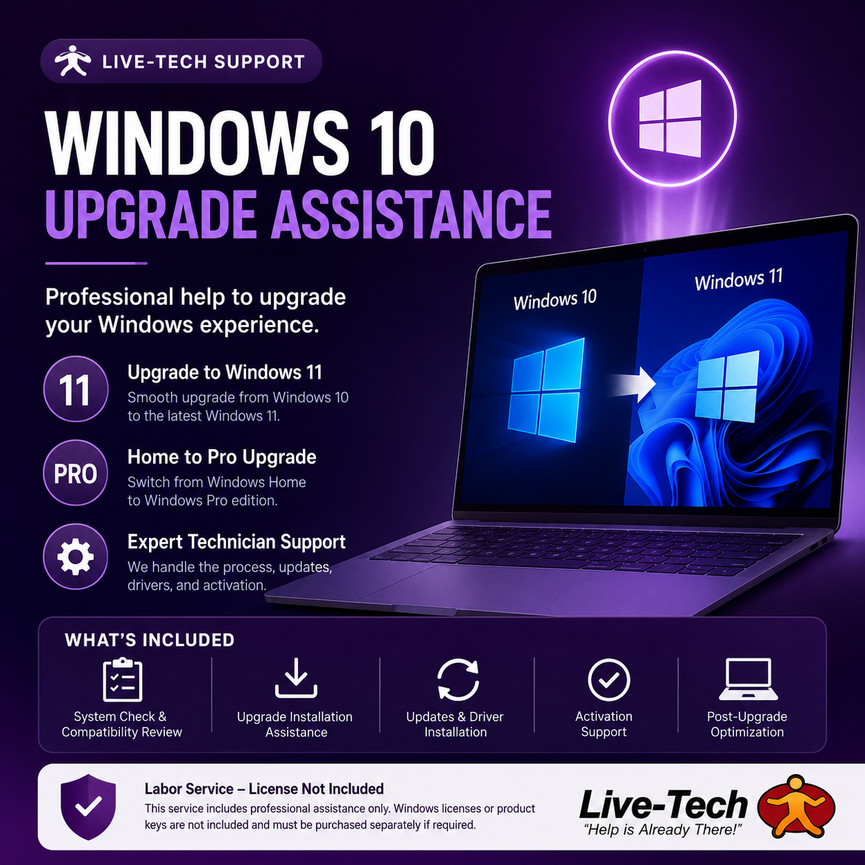 Windows 11 Upgrade & Home-to-Pro Assistance
