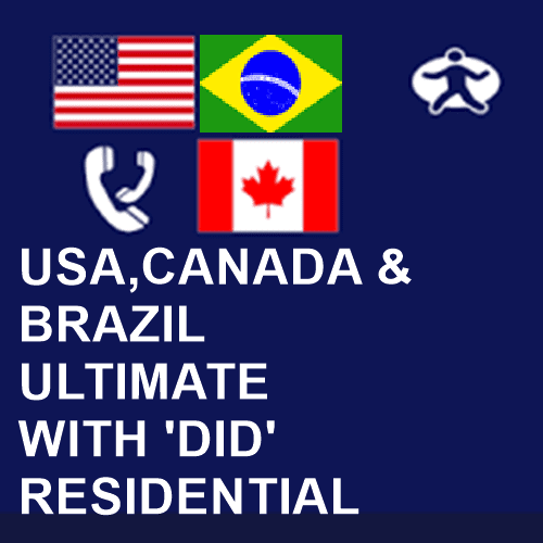 Ultimate Brazil/US/Canada Unlimited with US/CA ‘DID’ - Residential Lynk VoIP