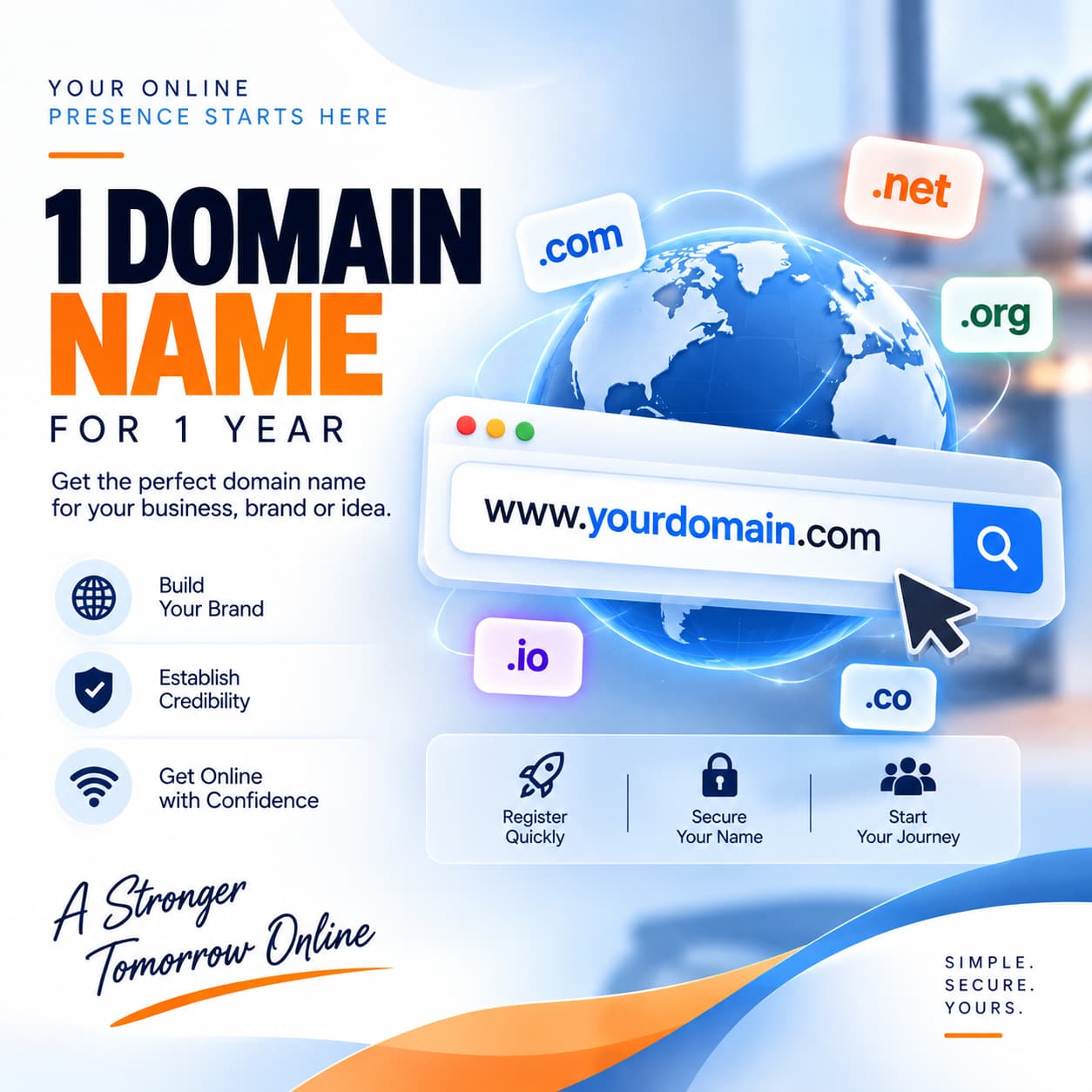 1 Domain Name (Yearly)