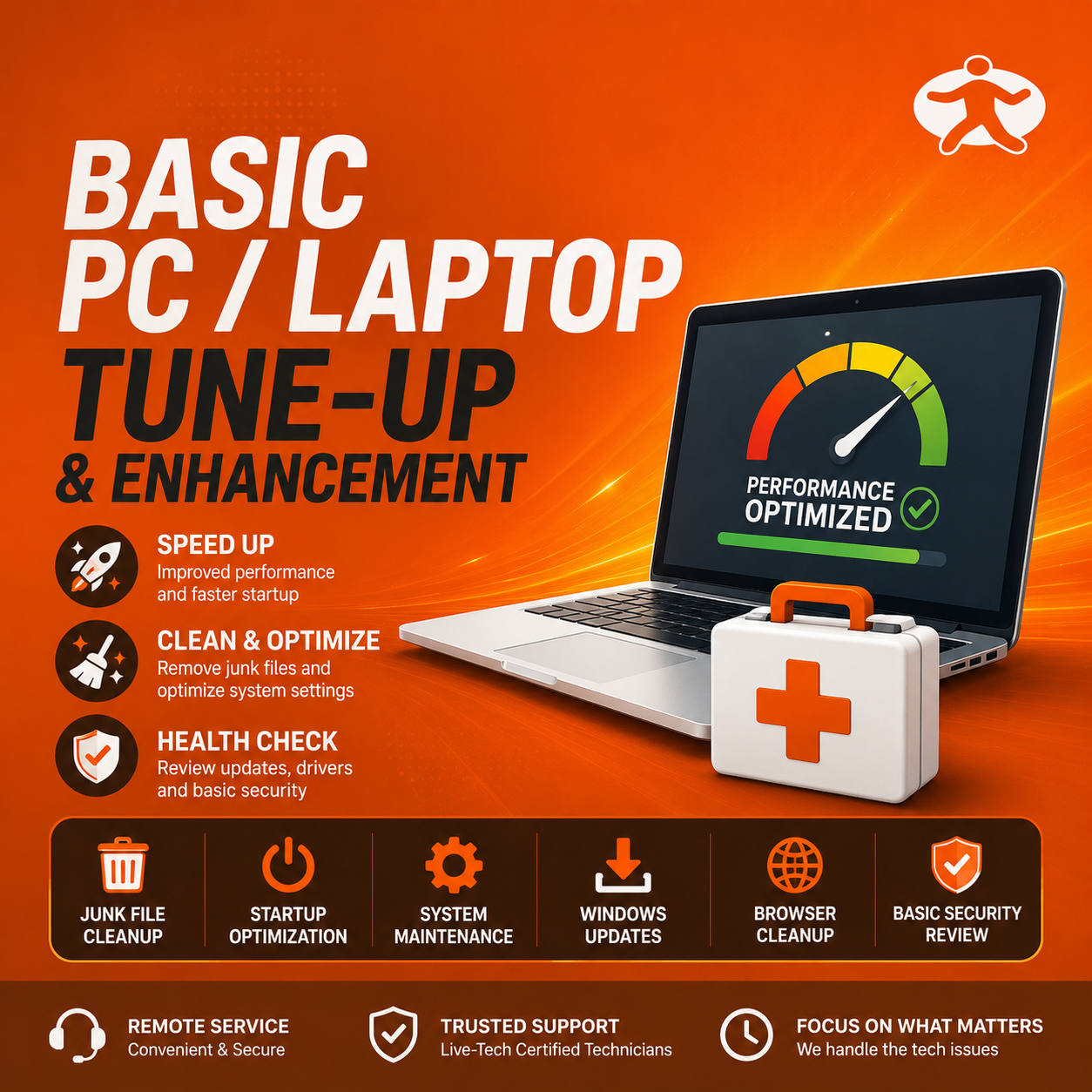 Basic PC & Laptop Tune-Up + Performance Enhancement - Remote