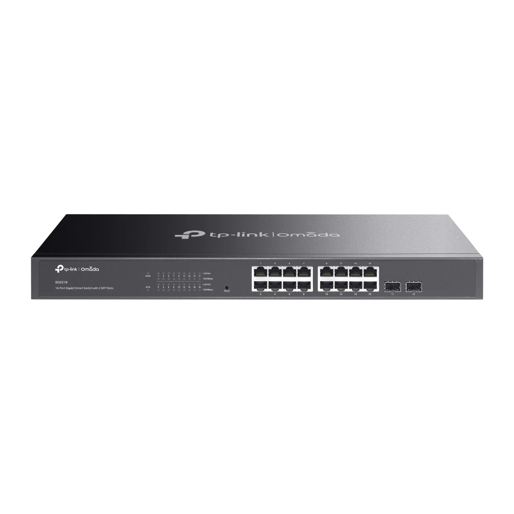 Omada 16-Port Gigabit Smart Switch with 2 Gigabit SFP Slots, SG2218