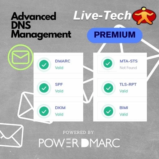 Live-Tech Managed PowerDMARC Secure Your Email Ecosystem (Yearly)