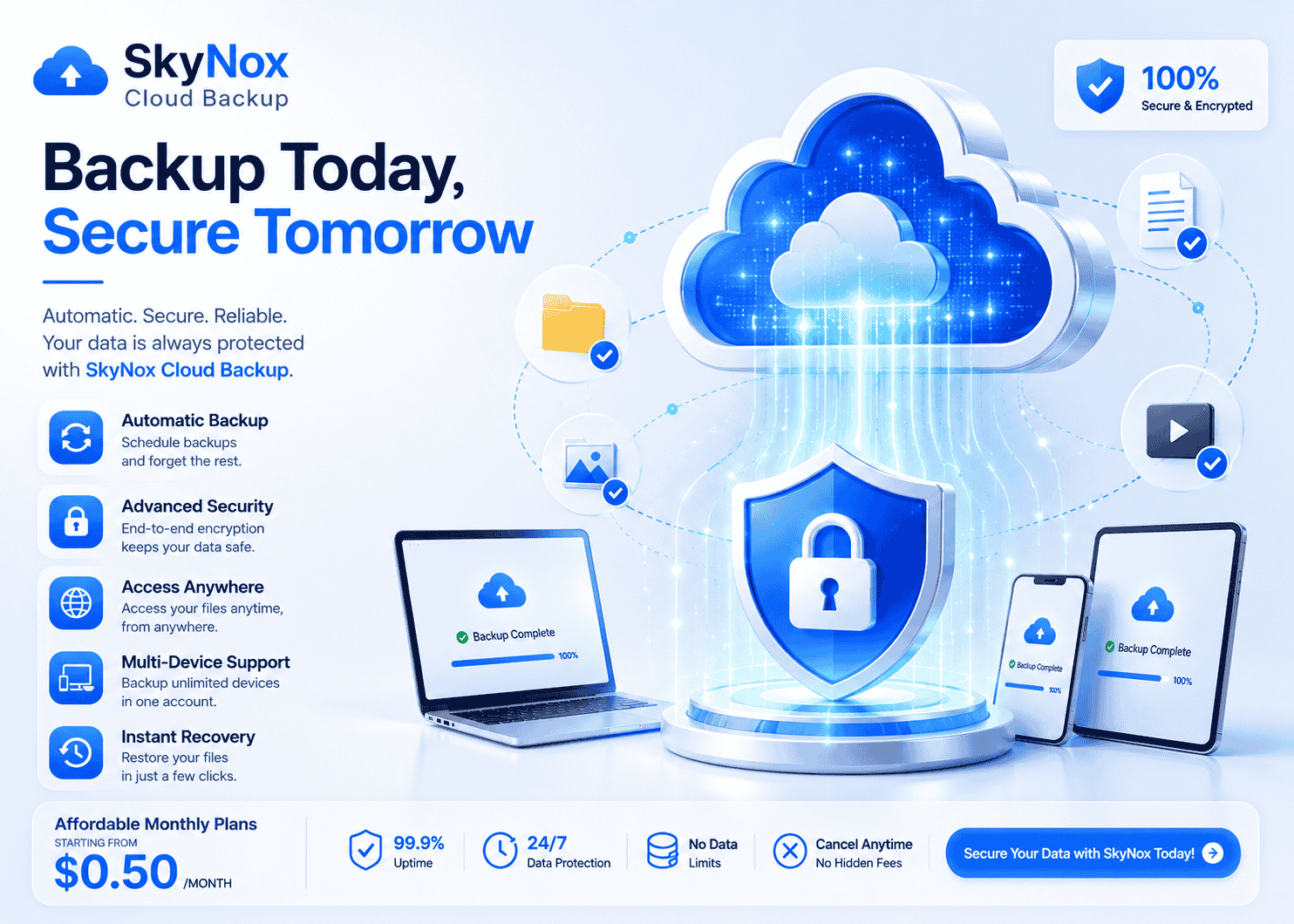 SkyNox Cloud Backup Monthly: Secure Your Data Before It’s Too Late